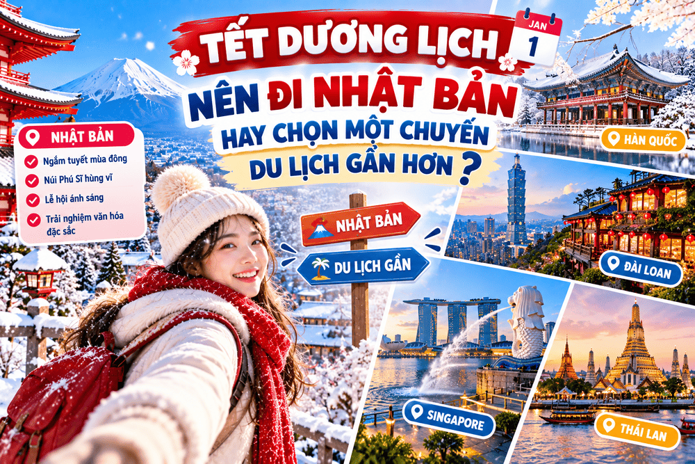TẾT DƯƠNG LỊCH NÊN ĐI NHẬT BẢN HAY CHỌN MỘT CHUYẾN DU LỊCH GẦN HƠN?